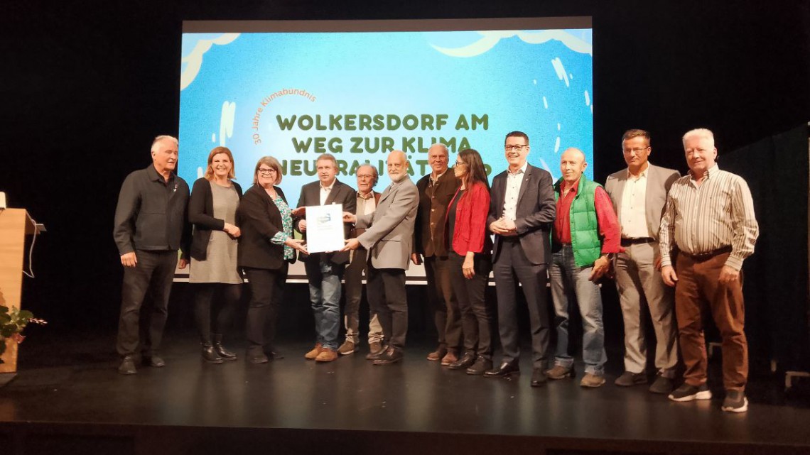 In Wolkersdorf wurden 31 Jahre Klimaschutzarbeit in der Gemeinde gefeiert. 