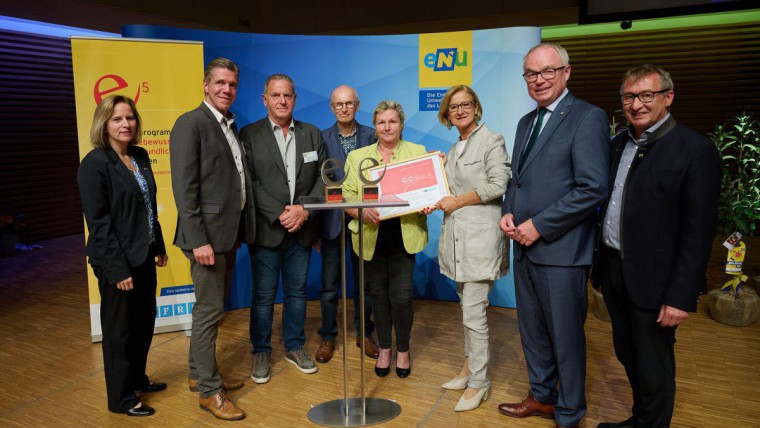 Foto e5-Auszeichnung Biedermannsdorf