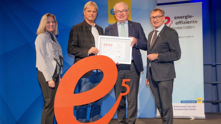 Gruppenbild e5 Auszeichnung, Gemeinde Allhartsberg