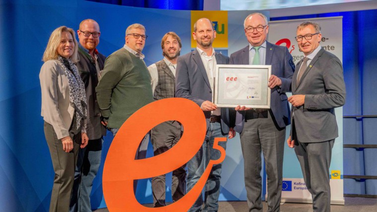 Gruppenbild e5 Auszeichnung, Gemeinde Spillern